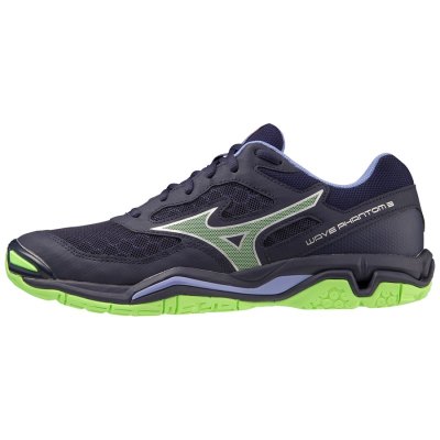 Zapatillas Balonmano Mizuno WAVE Phantom 3 Hombre - Azul Marino / Verdes / Morados - Chile M089KYNF